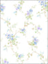 Floral Ivy Trail wallpaper in blues purples color - pattern number PP35528 - by Patton Norwall in the Pretty Prints 4 collection