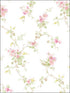 Floral Ivy Trail wallpaper in pinks color - pattern number PP35530 - by Patton Norwall in the Pretty Prints 4 collection