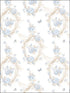 Traditional Cameo wallpaper in blues color - pattern number PP35536 - by Patton Norwall in the Pretty Prints 4 collection