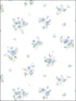 Rainbow Floral wallpaper in blues color - pattern number PP35542 - by Patton Norwall in the Pretty Prints 4 collection