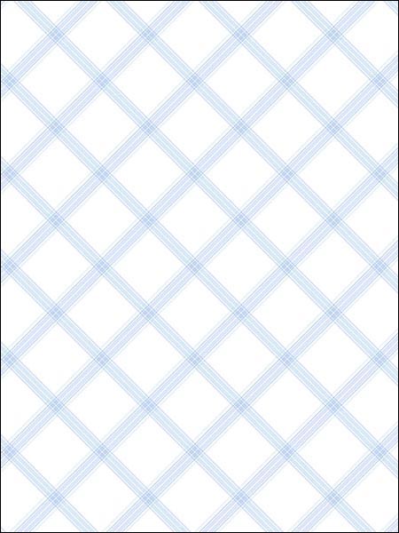 Kitchen Pretty Plaid wallpaper in blues color - pattern number PP35543 - by Patton Norwall in the Pretty Prints 4 collection
