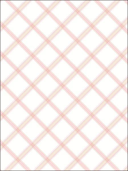 Kitchen Pretty Plaid wallpaper in pinks color - pattern number PP35545 - by Patton Norwall in the Pretty Prints 4 collection