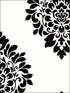 Medallion Damask fabric in black white color - pattern number BW28736 - by Patton Norwall in the Shades collection