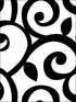 Curling Leaf fabric in black white color - pattern number HB25872 - by Patton Norwall in the Shades collection