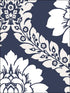 Daisy Damask fabric in navy color - pattern number SH34516 - by Patton Norwall in the Shades collection