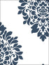 Medallion Damask fabric in navy color - pattern number SH34546 - by Patton Norwall in the Shades collection