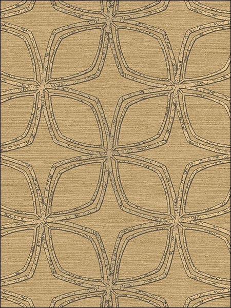 Geo wallpaper in black metallic gold color - pattern number SH34553 - by Patton Norwall in the Shades collection