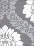 Daisy Damask fabric in metallic silver grey color - pattern number TU27124 - by Patton Norwall in the Shades collection