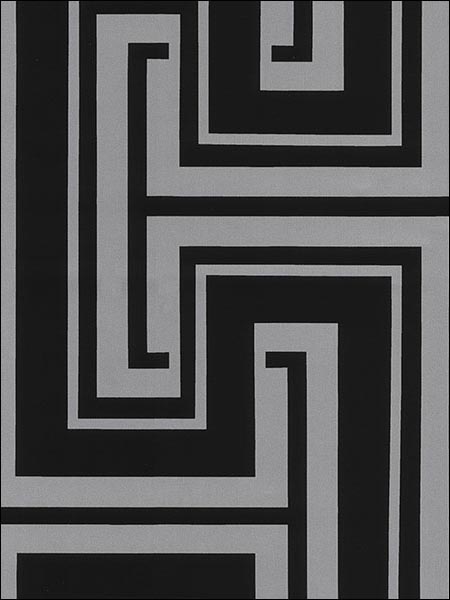 Tease wallpaper in metallic silver black color - pattern number TU27126 - by Patton Norwall in the Shades collection