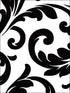 Hyatt Scroll wallpaper in black white color - pattern number VG26237P - by Patton Norwall in the Shades collection