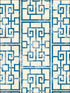 Dynasty Lattice fabric in metallic pearl and azure blue color - pattern number AI40202 - by Seabrook in the Koi collection