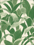 Imperial Banana Groves fabric in metallic pearl and forest green color - pattern number AI40304 - by Seabrook in the Koi collection