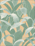 Imperial Banana Groves fabric in metallic gold and sea green color - pattern number AI40305 - by Seabrook in the Koi collection