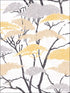 Confucius Tree wallpaper in metallic gold and silver color - pattern number AI41403 - by Seabrook in the Koi collection