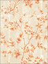 Great Wall Floral wallpaper in metallic orange and gray color - pattern number AI41901 - by Seabrook in the Koi collection