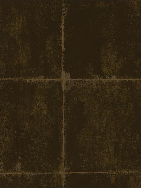Great Wall Blocks wallpaper in metallic mocha and gold color - pattern number AI42104 - by Seabrook in the Koi collection