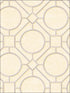 Silk Road Trellis wallpaper in metallic silver and linen color - pattern number AI42403 - by Seabrook in the Koi collection