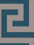 Vogue fabric in cerulean and metallic silver color - pattern number NE50012 - by Seabrook in the Nouveau Luxe collection