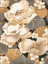 Adorn fabric in metallic gold and ebony color - pattern number NE50500 - by Seabrook in the Nouveau Luxe collection
