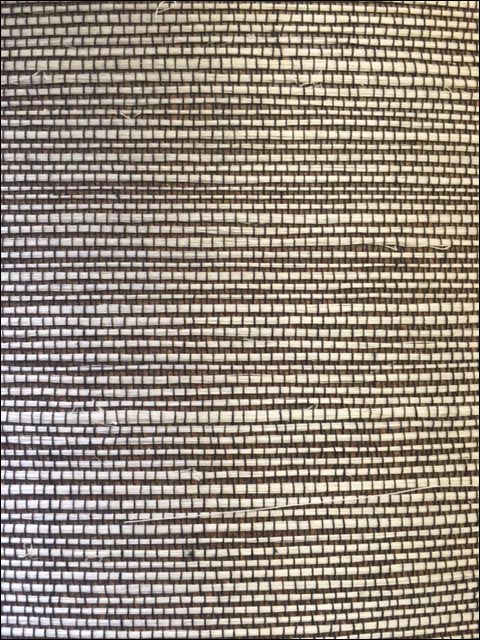 Grasscloth W3036 fabric in black ivory color - pattern number W3036.21.0 - by Kravet in the Grasscloth III collection
