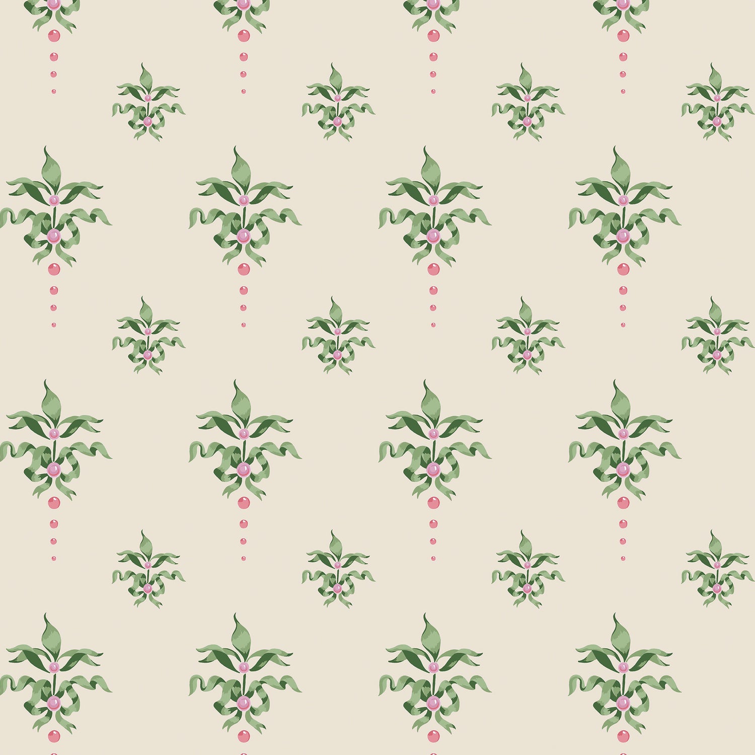 Cath Crest Wallpaper in cream color - pattern number 145321 - by Cath Kidston in the Cath Kidston SS26 collection