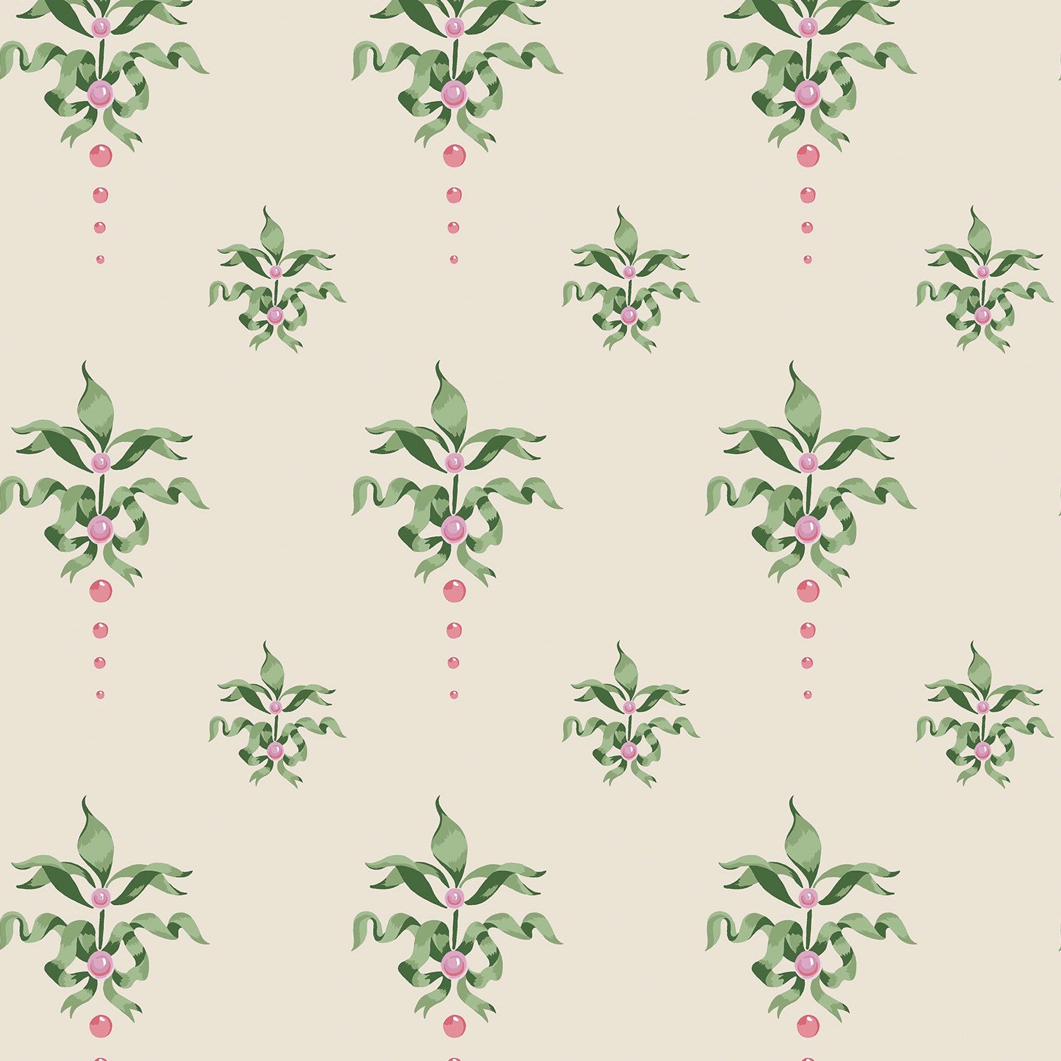Cath Crest Wallpaper in cream color - pattern number 145321 - by Cath Kidston in the Cath Kidston SS26 collection