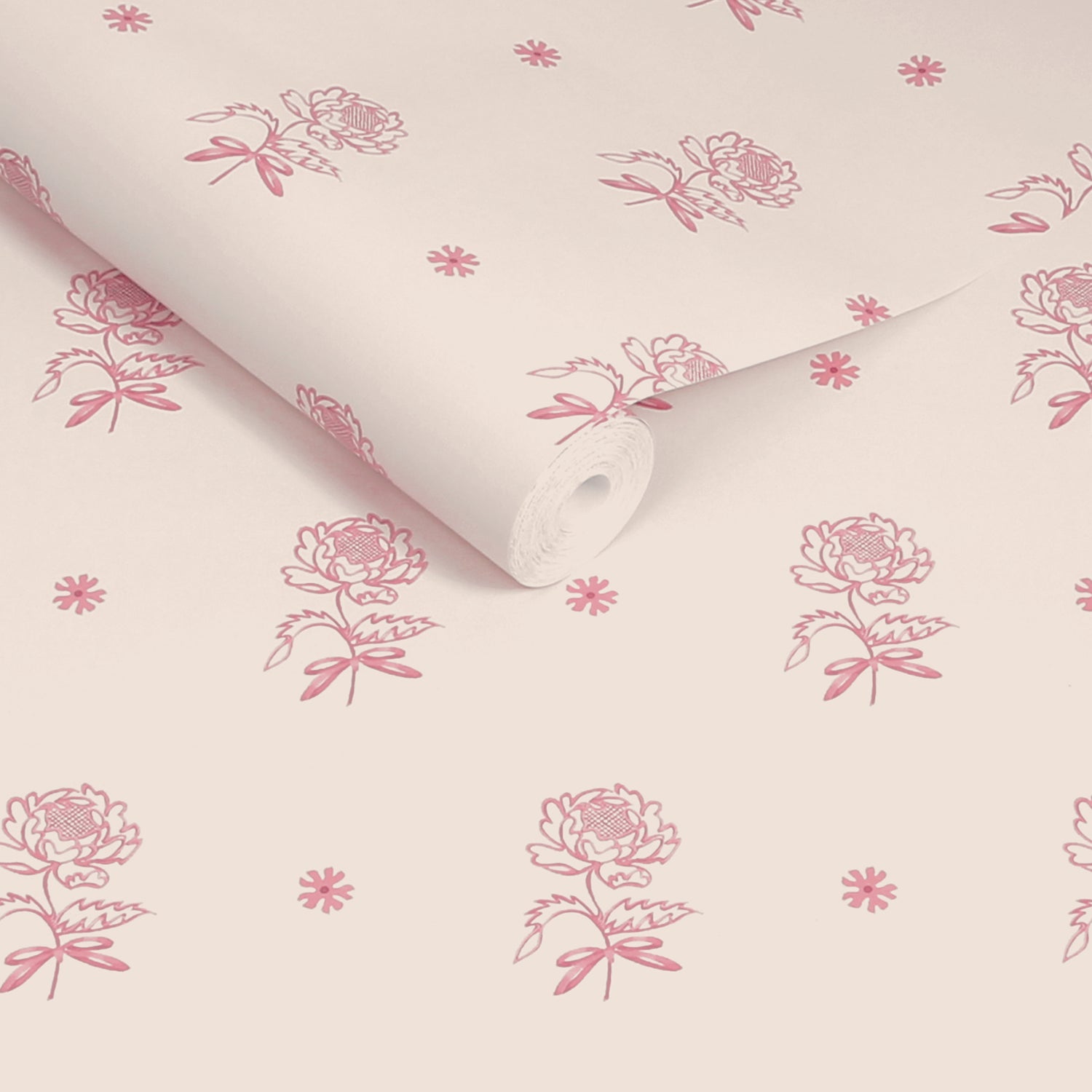 Spitalfield Bunches Wallpaper in pink color - pattern number 145329 - by Cath Kidston in the Cath Kidston SS26 collection