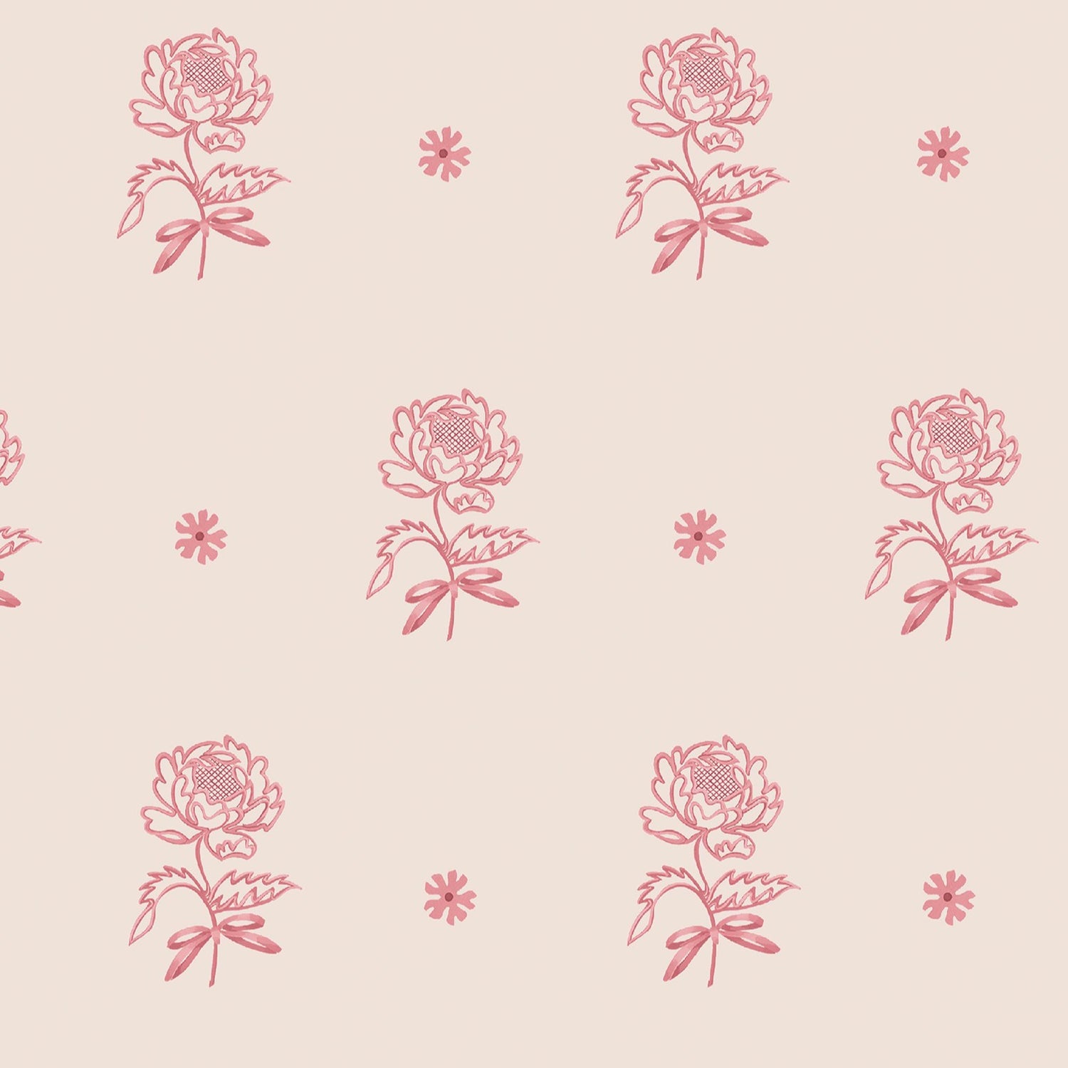 Spitalfield Bunches Wallpaper in pink color - pattern number 145329 - by Cath Kidston in the Cath Kidston SS26 collection