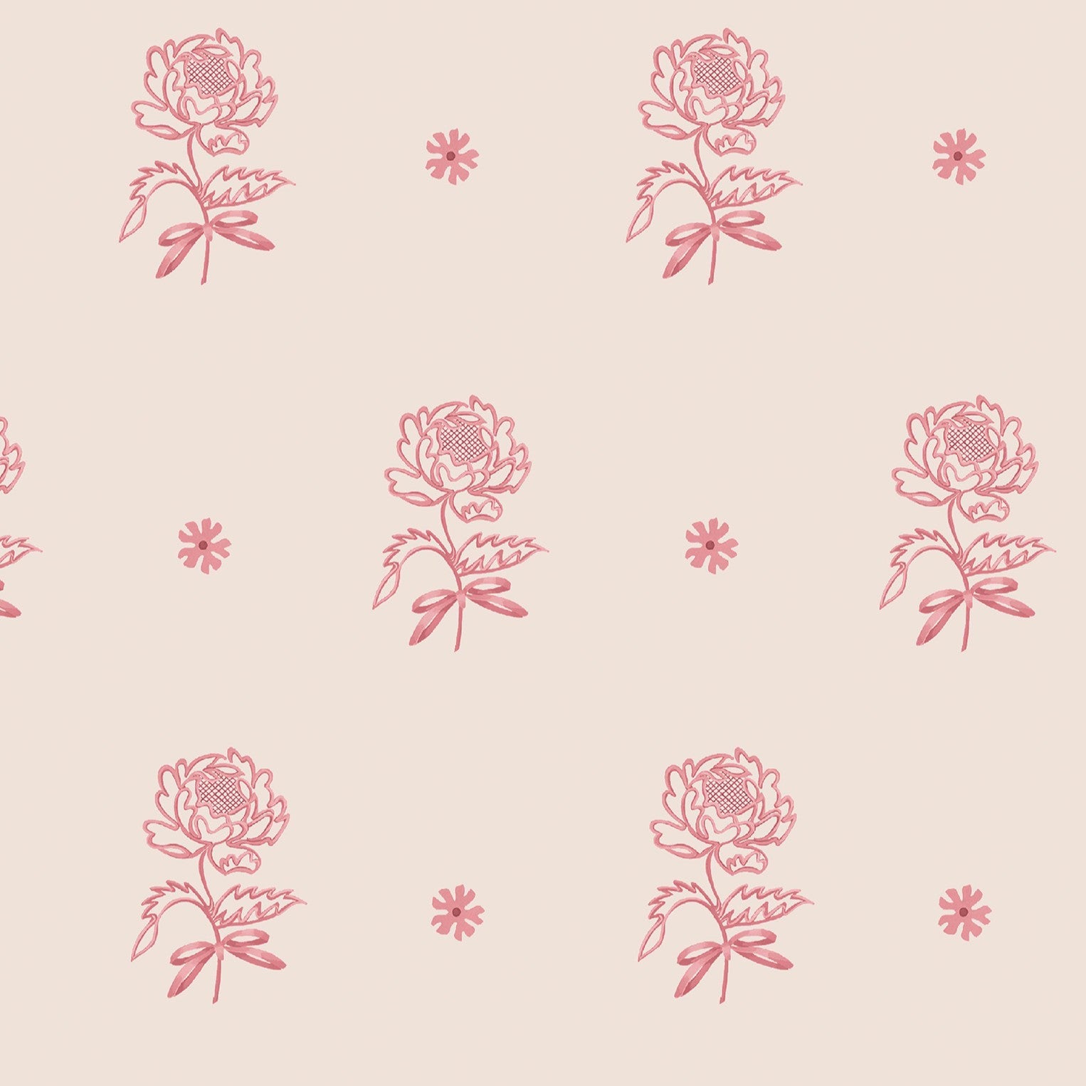 Spitalfield Bunches Wallpaper in pink color - pattern number 145329 - by Cath Kidston in the Cath Kidston SS26 collection