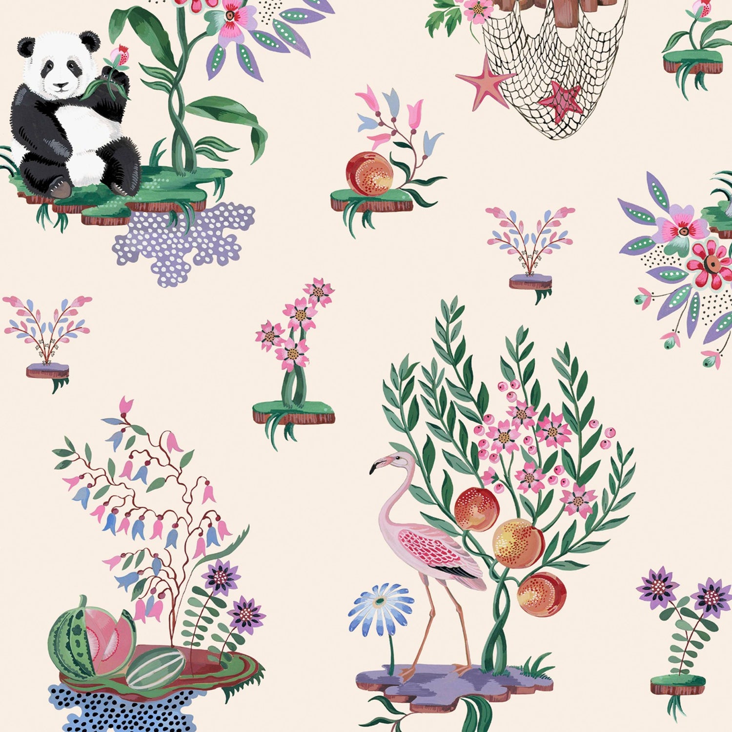 Chihuahua Island Wallpaper in cream color - pattern number 145331 - by Cath Kidston in the Cath Kidston SS26 collection