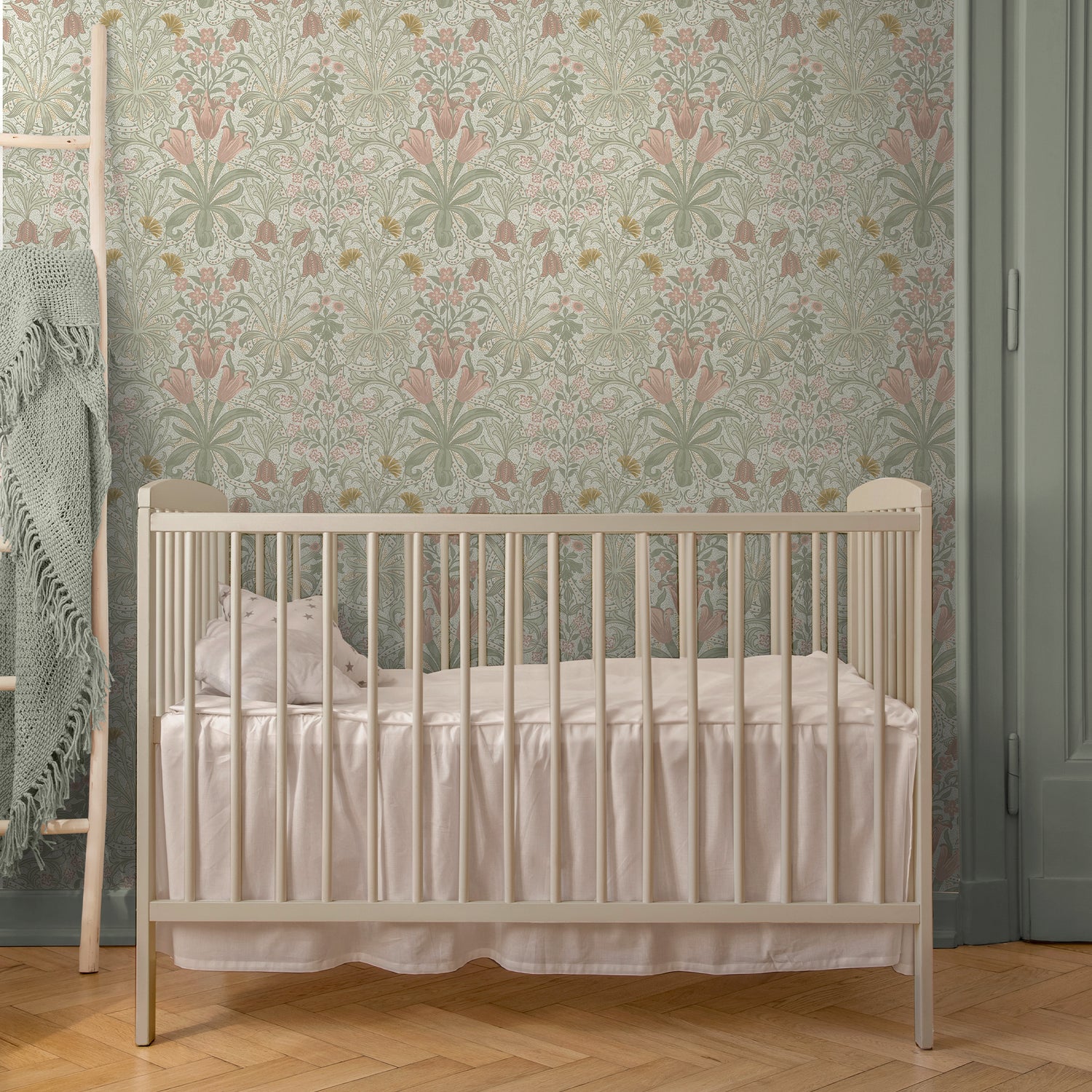 Woodland Weeds Wallpaper in peony &amp; sage color - pattern number 145676 - by William Morris in the William Morris at Home SS26 collection