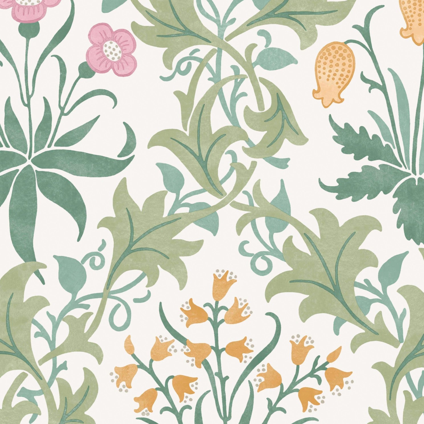 Celandine Wallpaper in spring garden color - pattern number 145680 - by William Morris in the William Morris at Home SS26 collection