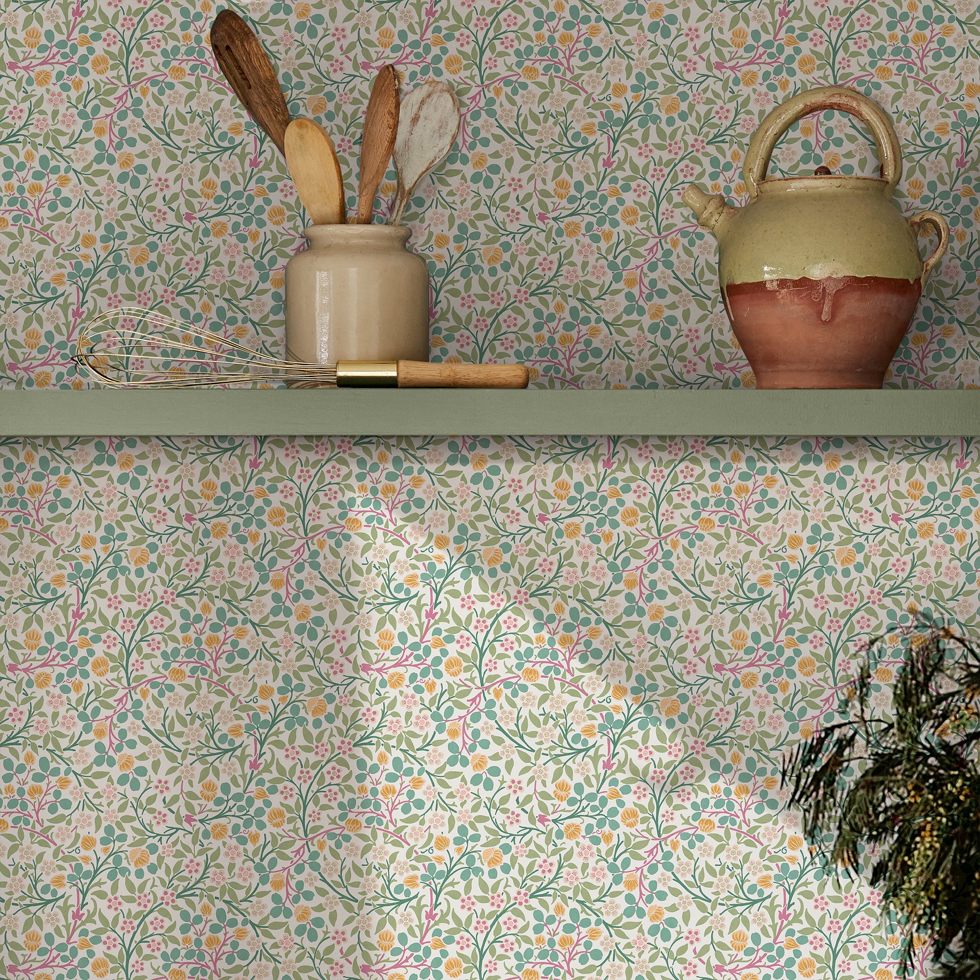 Clover Wallpaper in spring garden color - pattern number 145683 - by William Morris in the William Morris at Home SS26 collection