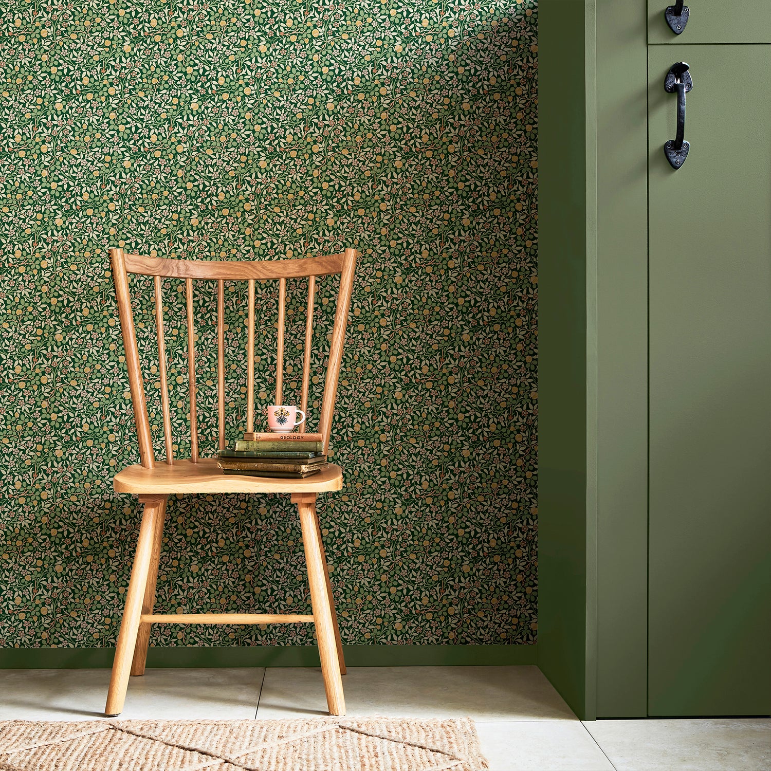 Clover Wallpaper in forest color - pattern number 145685 - by William Morris in the William Morris at Home SS26 collection