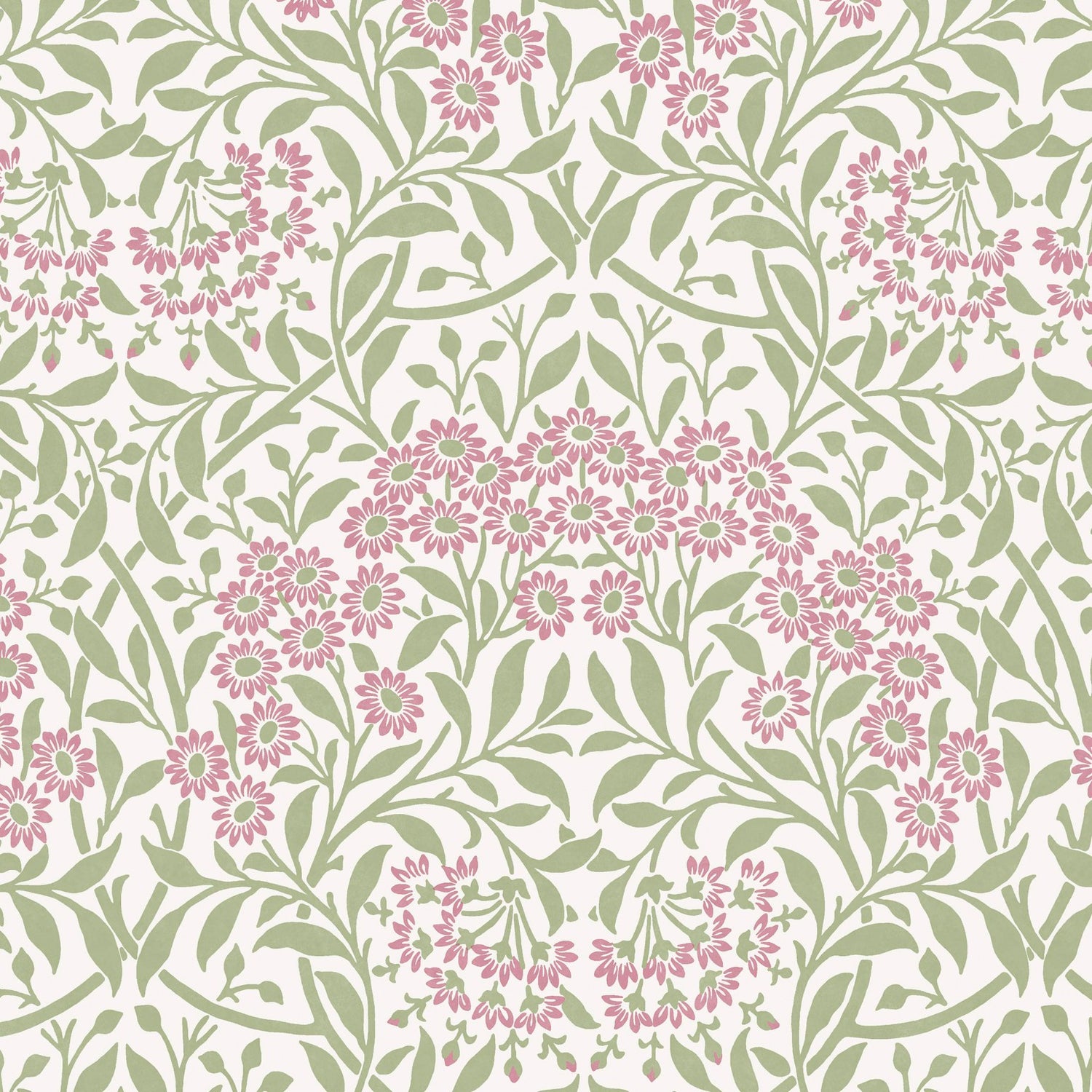 Michaelmas Daisy Wallpaper in pink cedar color - pattern number 145688 - by William Morris in the William Morris at Home SS26 collection