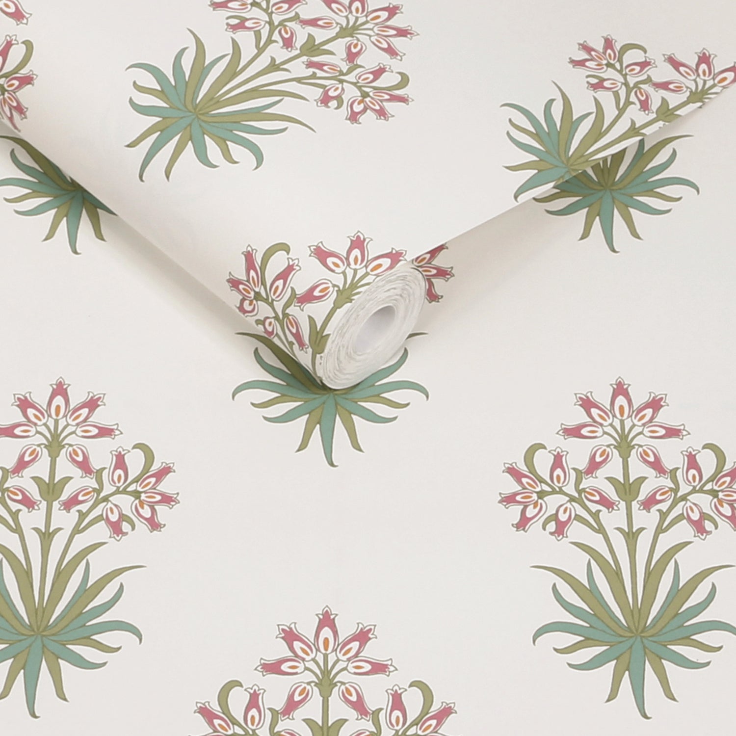 Hyacinth Flower Wallpaper in pink cedar color - pattern number 145693 - by William Morris in the William Morris at Home SS26 collection