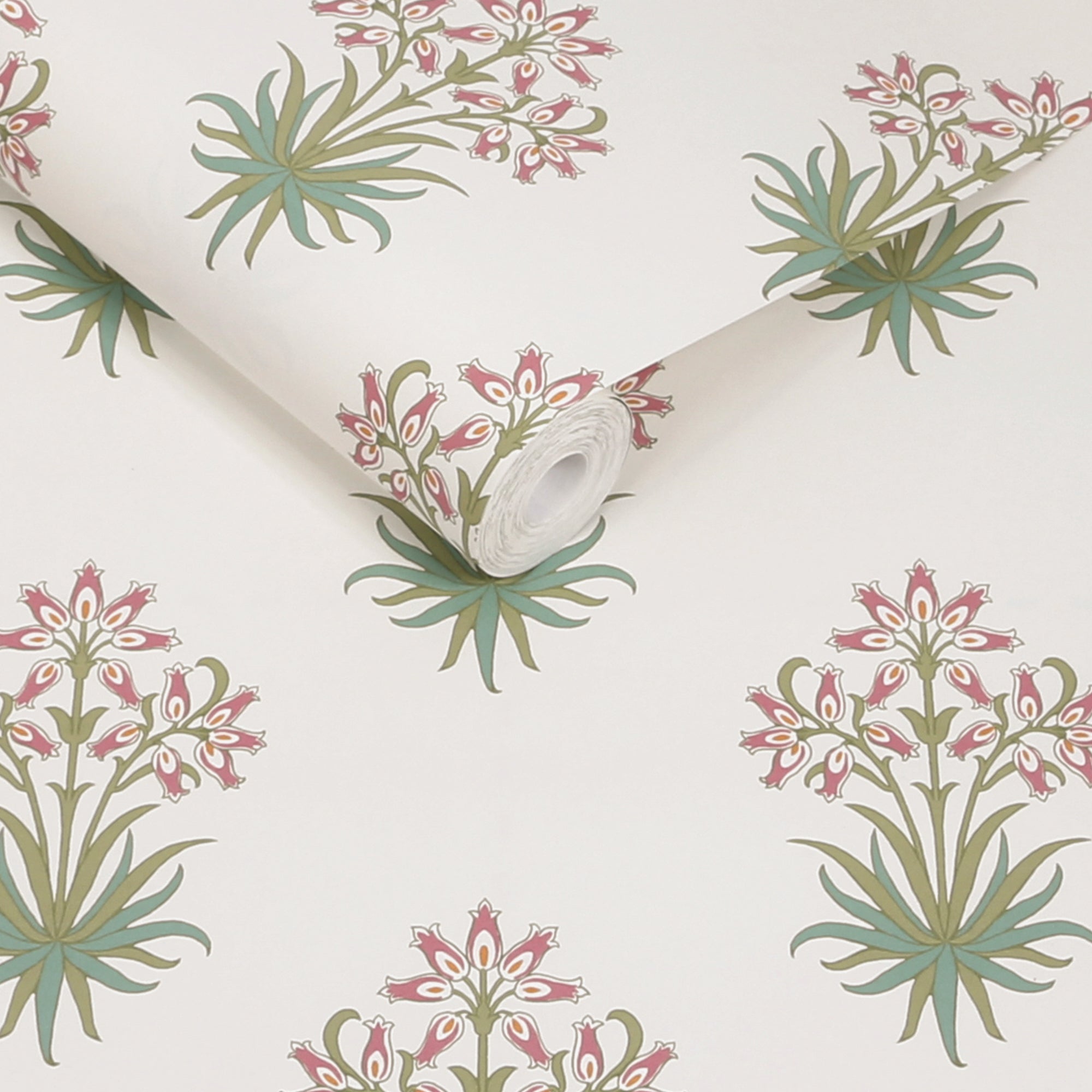 Hyacinth Flower Wallpaper in pink cedar color - pattern number 145693 - by William Morris in the William Morris at Home SS26 collection