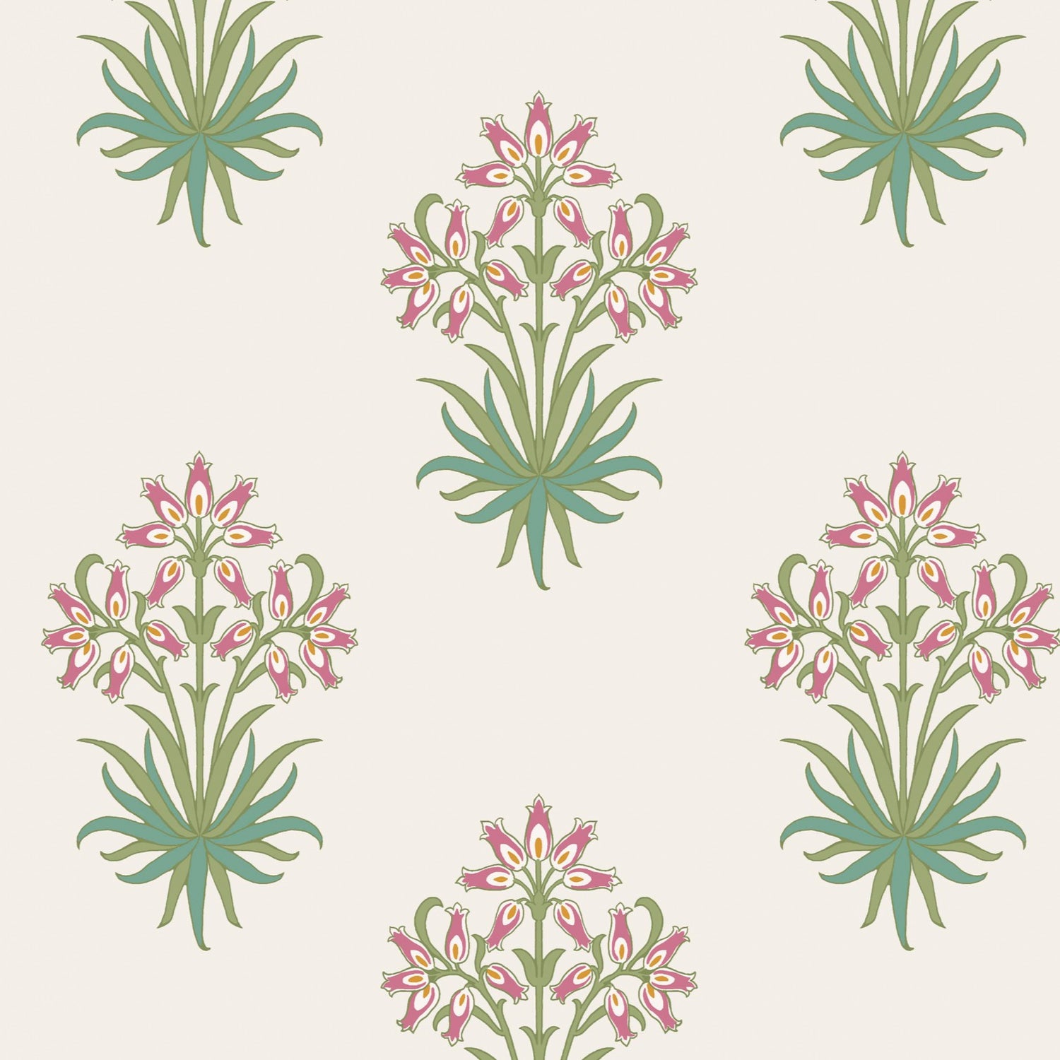 Hyacinth Flower Wallpaper in pink cedar color - pattern number 145693 - by William Morris in the William Morris at Home SS26 collection