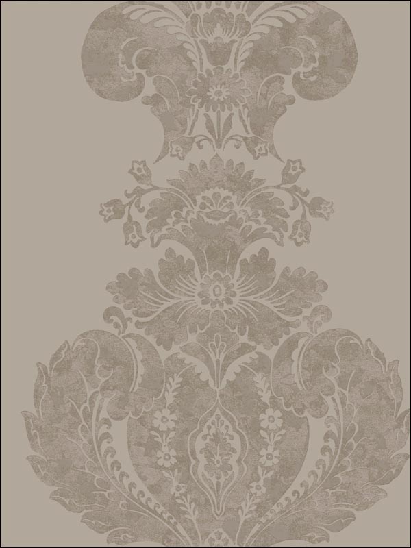 Baudelaire wallpaper in mole and silver color - pattern number 94/1001.CS.0 - by Cole and Son in the Albemarle collection