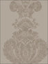 Baudelaire wallpaper in mole and silver color - pattern number 94/1001.CS.0 - by Cole and Son in the Albemarle collection