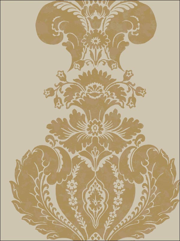 Baudelaire wallpaper in linen and gold color - pattern number 94/1003.CS.0 - by Cole and Son in the Albemarle collection
