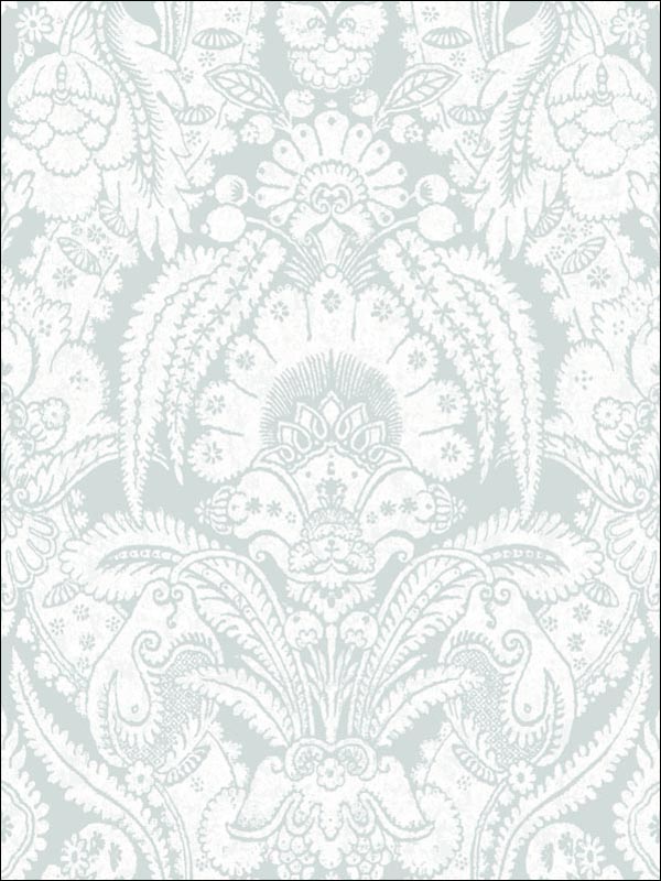 Chatterton wallpaper in pale blue and white color - pattern number 94/2011.CS.0 - by Cole and Son in the Albemarle collection