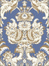 Wyndham wallpaper in blue and gold color - pattern number 94/3016.CS.0 - by Cole and Son in the Albemarle collection
