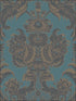 Wyndham wallpaper in teal and charcoal color - pattern number 94/3017.CS.0 - by Cole and Son in the Albemarle collection