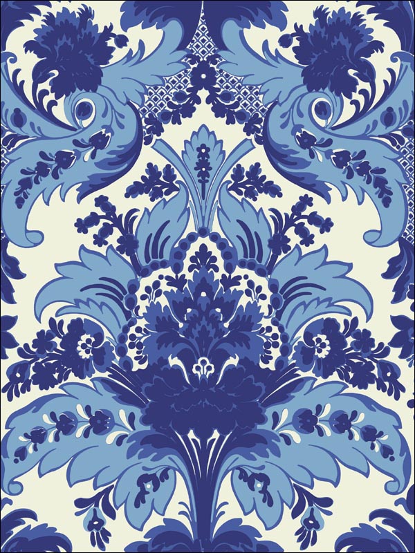 Aldwych wallpaper in blue and white color - pattern number 94/5025.CS.0 - by Cole and Son in the Albemarle collection