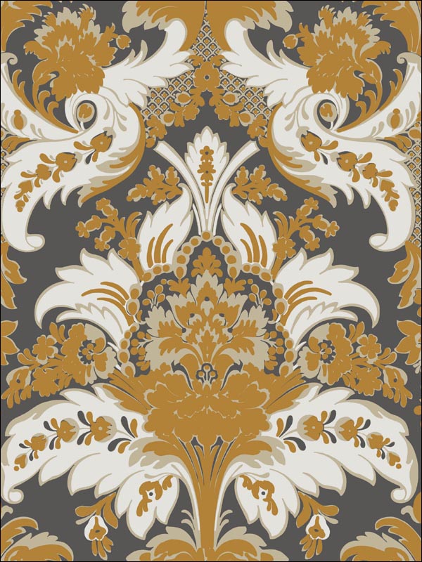 Aldwych wallpaper in black and gold color - pattern number 94/5027.CS.0 - by Cole and Son in the Albemarle collection