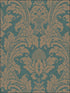 Blake wallpaper in teal and silver color - pattern number 94/6031.CS.0 - by Cole and Son in the Albemarle collection