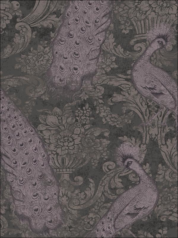 Byron wallpaper in amythest and charcoal color - pattern number 94/7040.CS.0 - by Cole and Son in the Albemarle collection