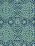 Piccadilly wallpaper in teal and gold color - pattern number 94/8043.CS.0 - by Cole and Son in the Albemarle collection