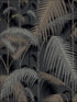 Palm Jungle fabric in silver black color - pattern number 95/1004.CS.0 - by Cole and Son in the Contemporary Restyled collection